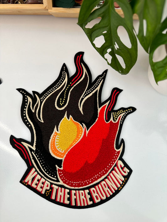Pre-Order NAIDOC Keep the Fire Burning Iron On Patch: Two Sizes