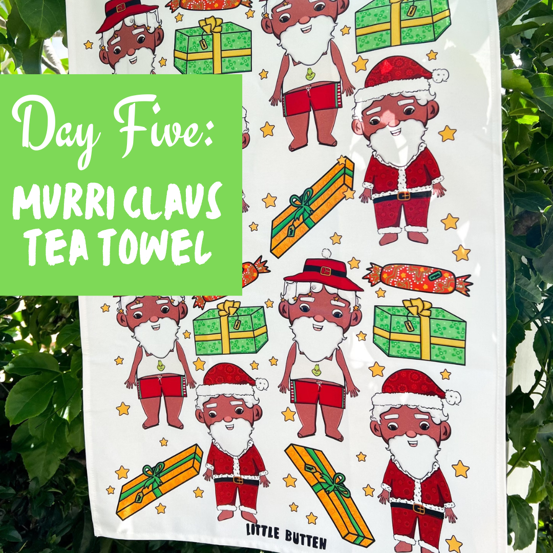 Murri Claus Tea Towel