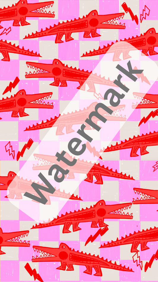 Checkered Crocs - Phone Wallpaper Digital Download