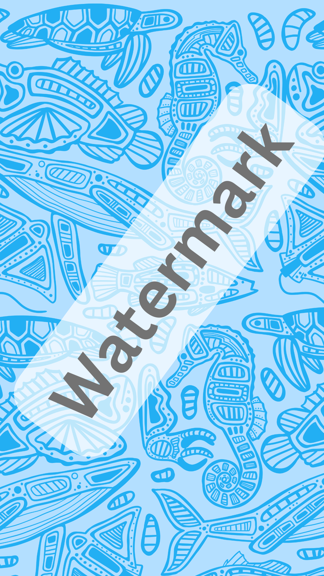 Underwater Blue  - Phone Wallpaper Digital Download