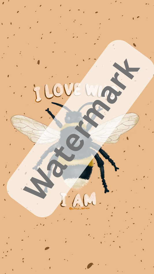 I love who I am - Phone Wallpaper Digital Download