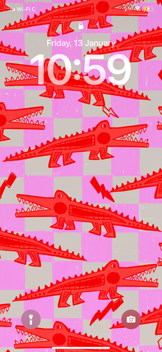 Checkered Crocs - Phone Wallpaper Digital Download