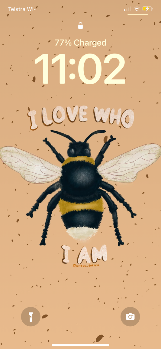 I love who I am - Phone Wallpaper Digital Download