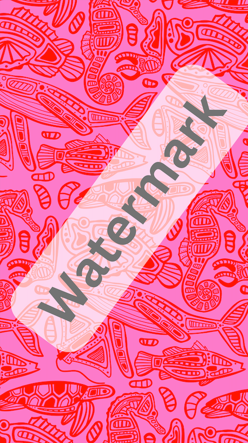 Underwater Red and Pink - Phone Wallpaper Digital Download