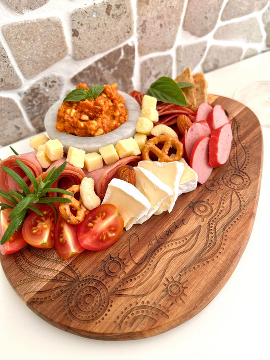 Mother's Day Acacia Wood Charcuterie Board