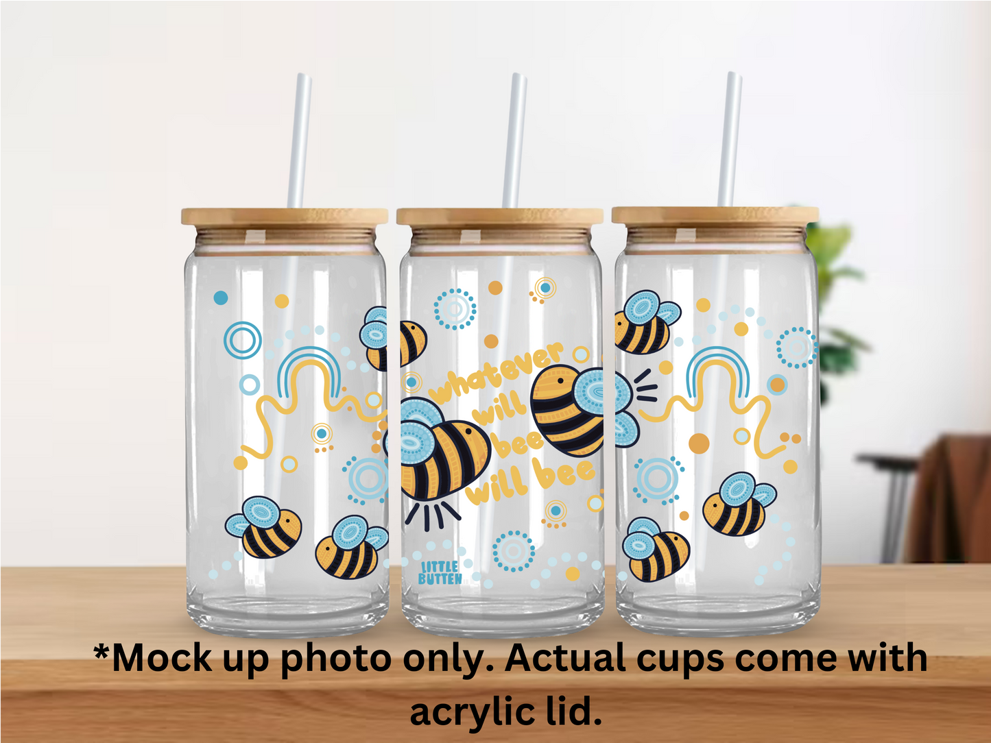 Whatever Will Bee Will Bee Glass Tumbler