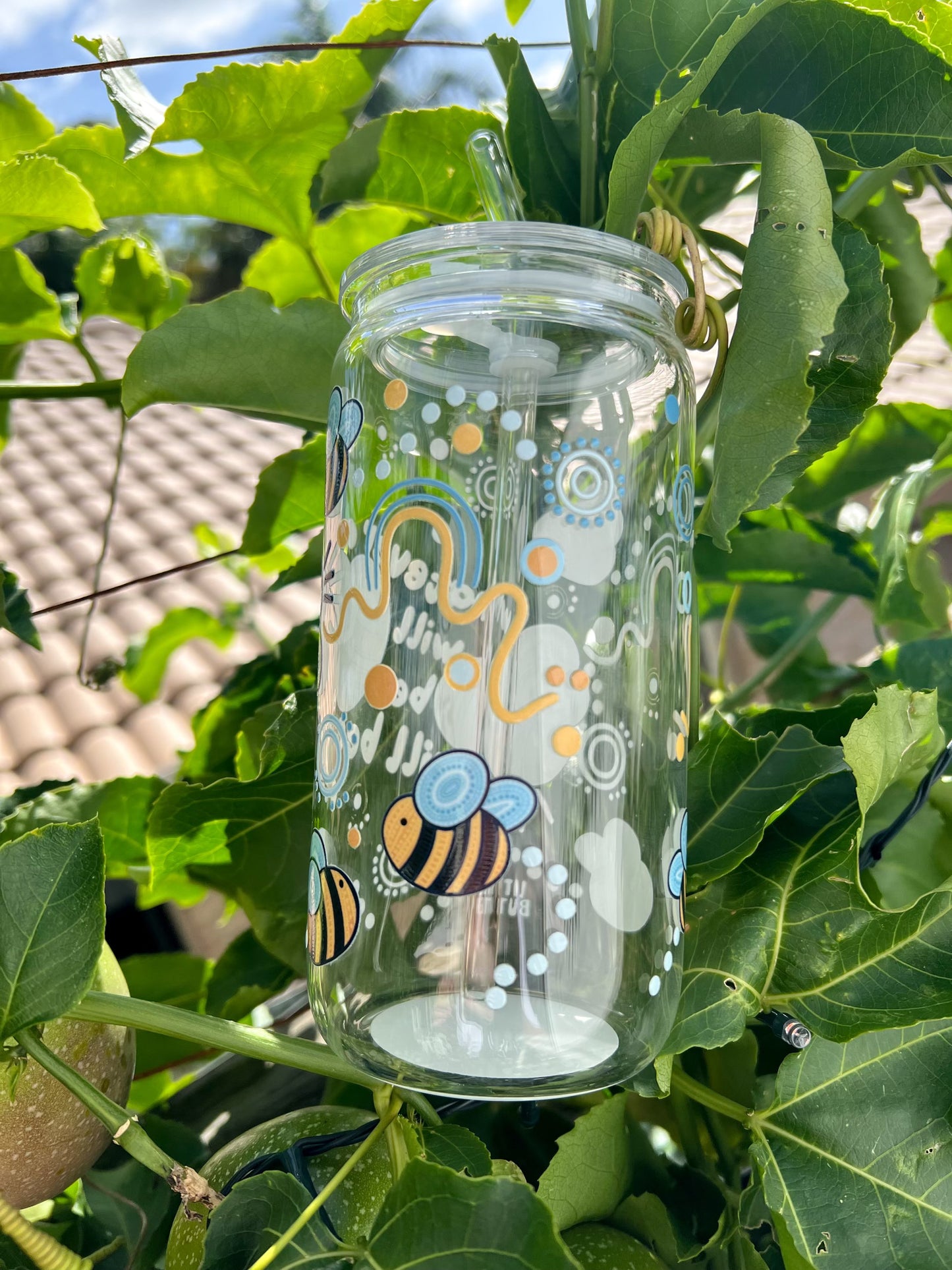 Whatever Will Bee Will Bee Glass Tumbler