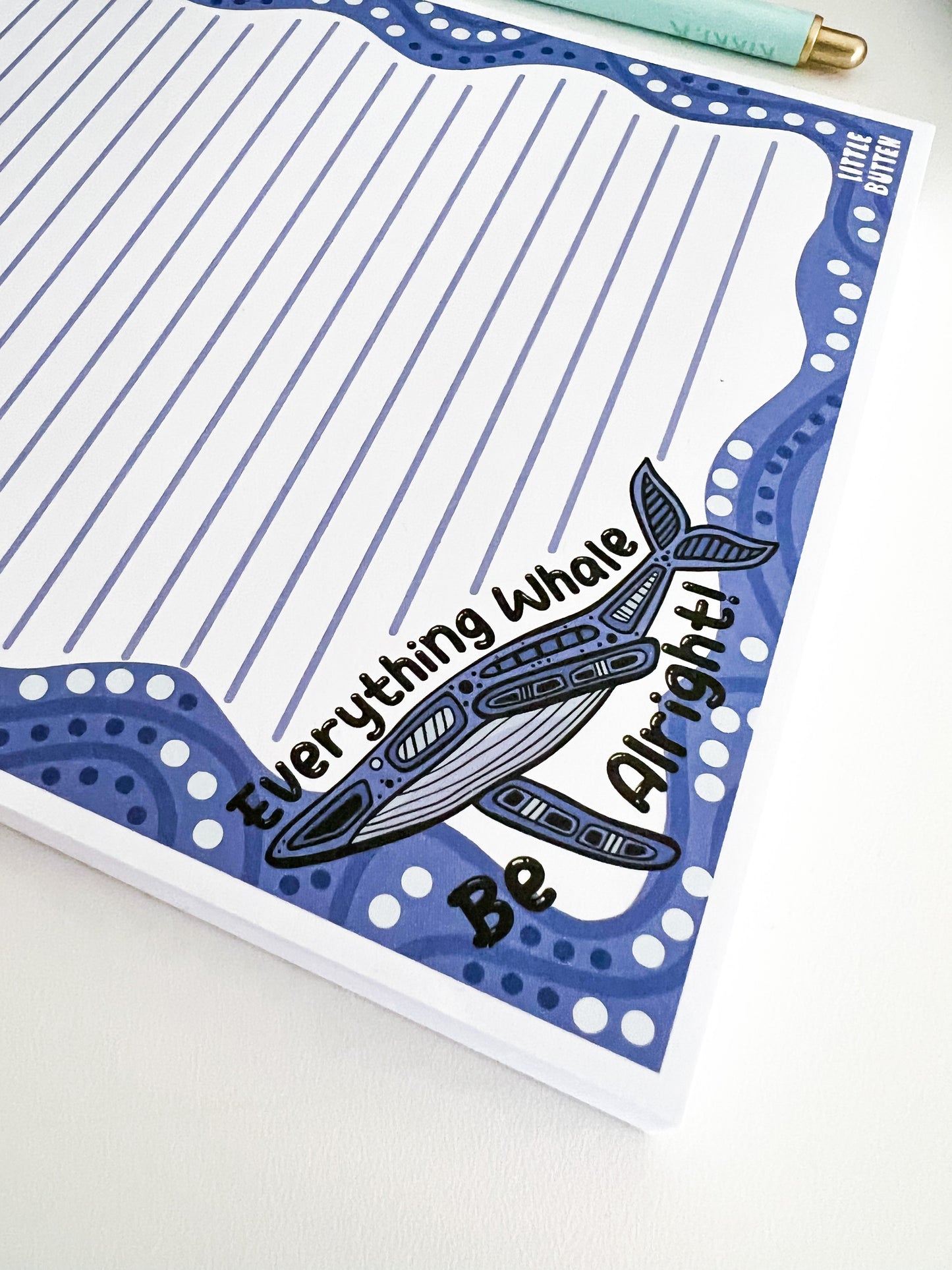 'Everything Whale Be Alright' 100 page notepad