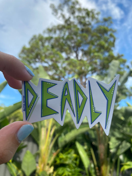 Green Deadly Sticker